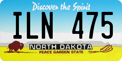 ND license plate ILN475