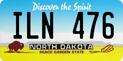 ND license plate ILN476