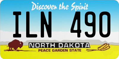 ND license plate ILN490
