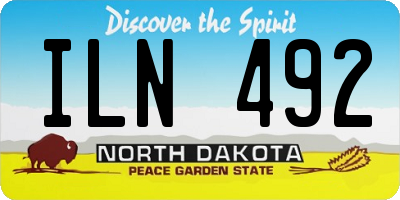 ND license plate ILN492