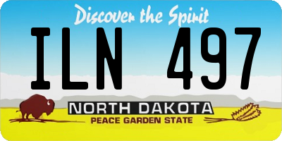 ND license plate ILN497