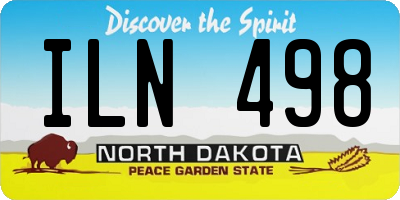 ND license plate ILN498