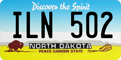 ND license plate ILN502
