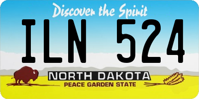ND license plate ILN524