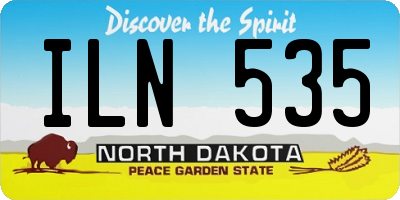 ND license plate ILN535