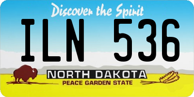 ND license plate ILN536