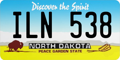 ND license plate ILN538