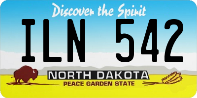 ND license plate ILN542