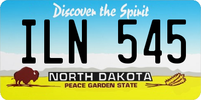 ND license plate ILN545