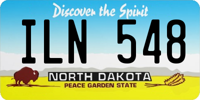 ND license plate ILN548