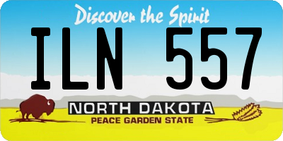 ND license plate ILN557