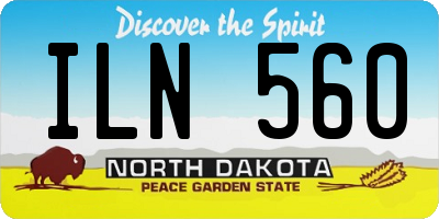 ND license plate ILN560