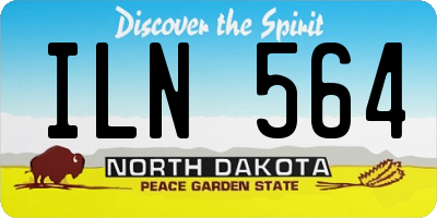 ND license plate ILN564