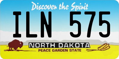 ND license plate ILN575