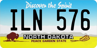 ND license plate ILN576