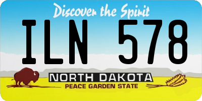 ND license plate ILN578