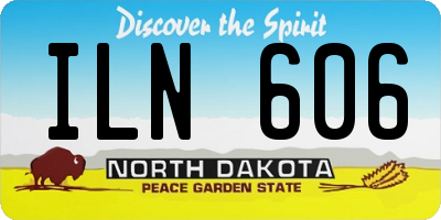 ND license plate ILN606