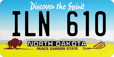 ND license plate ILN610