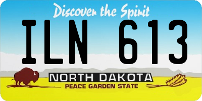 ND license plate ILN613