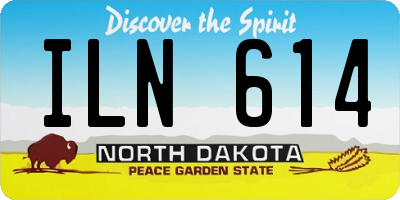 ND license plate ILN614
