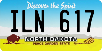 ND license plate ILN617