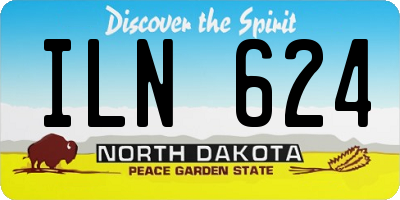 ND license plate ILN624