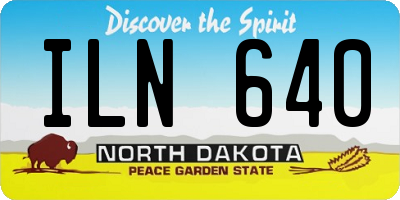 ND license plate ILN640