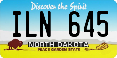 ND license plate ILN645