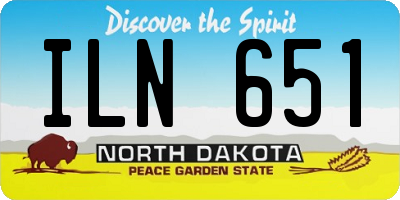 ND license plate ILN651