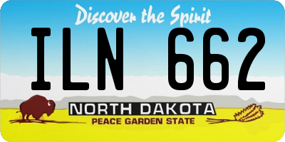ND license plate ILN662