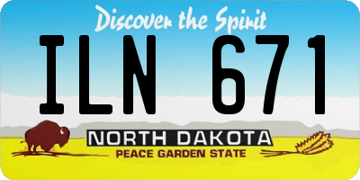 ND license plate ILN671