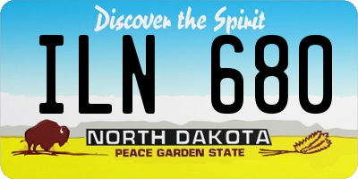ND license plate ILN680