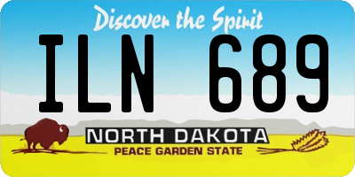 ND license plate ILN689