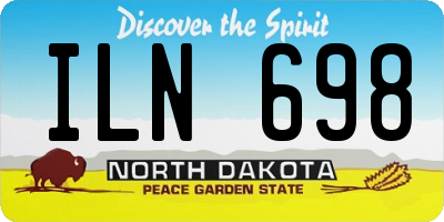 ND license plate ILN698