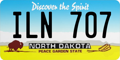 ND license plate ILN707