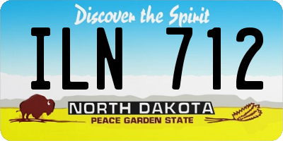 ND license plate ILN712