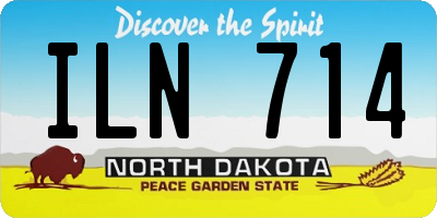 ND license plate ILN714