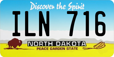 ND license plate ILN716