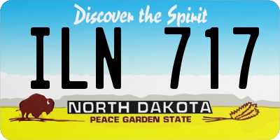 ND license plate ILN717