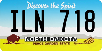 ND license plate ILN718