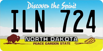 ND license plate ILN724