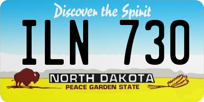 ND license plate ILN730
