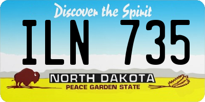 ND license plate ILN735