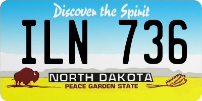 ND license plate ILN736