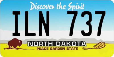 ND license plate ILN737