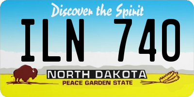 ND license plate ILN740