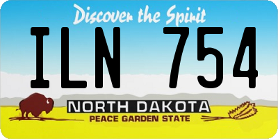 ND license plate ILN754