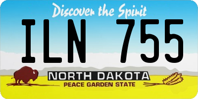 ND license plate ILN755
