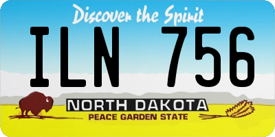 ND license plate ILN756