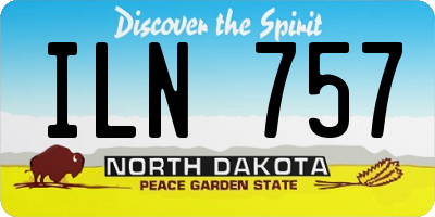 ND license plate ILN757